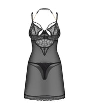 Koszulka i stringi Matildea Black L/XL Obsessive — zdjęcie produktu 2 od PLAYROOM
