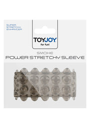 ToyJoy Power Stretchy Sleeve — elastyczna nakładka TPE — Dymny — opakowanie lub drugi widok