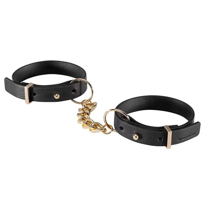 Bijoux Indiscrets MAZE Thin Handcuffs — czarne kajdanki 19–25 cm