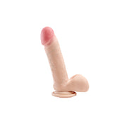 Simple Pleasure dildo z wbudowanym kręgosłupem cyberskóra kolor cielisty 20cm – zdjęcie 2