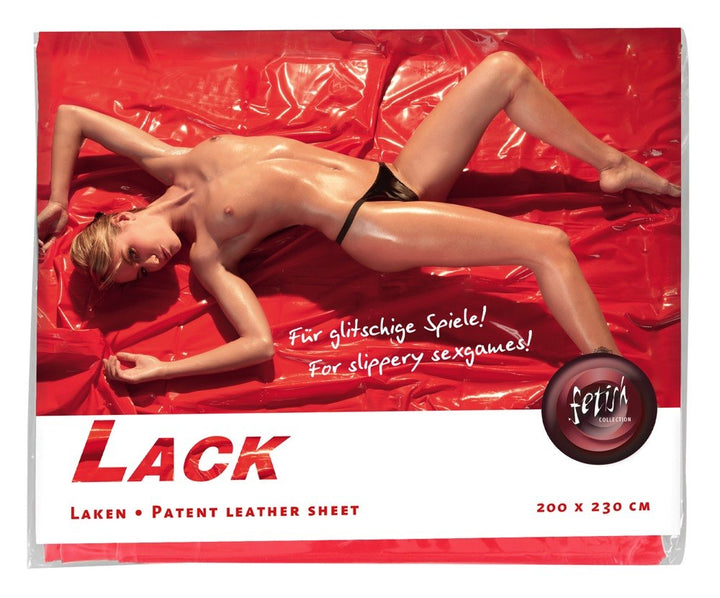 Fetish Collection — czerwone prześcieradło winylowe 200 × 230 cm
