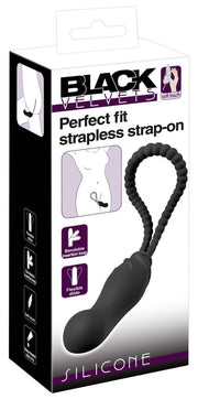 Black Velvets Perfect Fit — czarny strap-on bez pasów, 22 cm