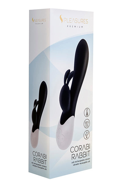 Corabi Rabbit Vibrator Black – fotografia 1
