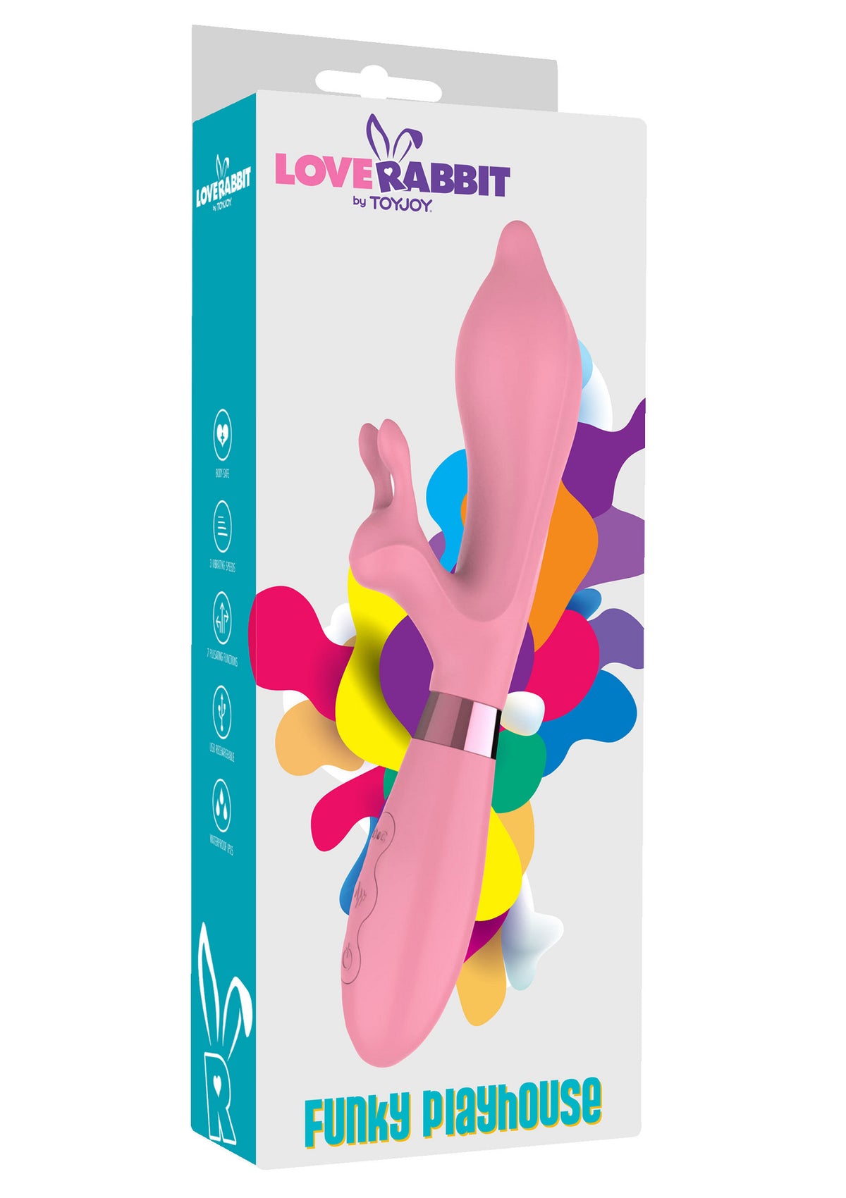 ToyJoy Love Rabbit Funky Playhouse Vibrator — różowy – fotografia produktu wg LaGrana