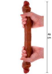 ToyJoy Get Real Skin Double Dong — silikon 46 cm — 11208-X-CARAMEL — opakowanie lub drugi widok