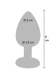 ToyJoy Diamond Booty Jewel — silikonowy korek z ozdobą — Fioletowy / Medium — opakowanie lub drugi widok