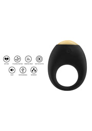 Eclipse Vibrating Cock Ring — czarny – fotografia 3 od dystrybutora