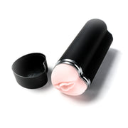 Simple Pleasure masturbator z wibracją wagina cyberskóra ładowany usb złoty – zdjęcie 2