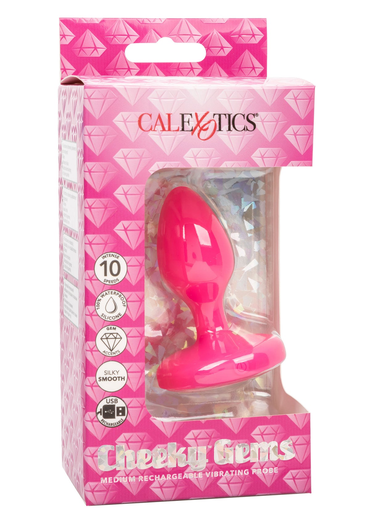 CalExotics Cheeky Gems Medium Rechargeable Vibrating Probe – fotografia 1