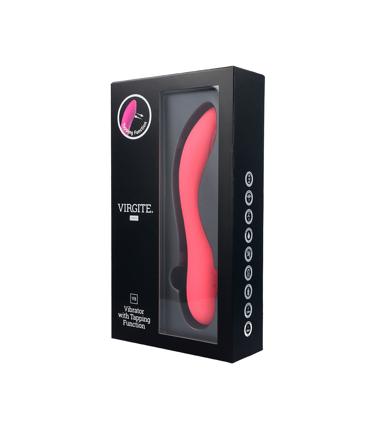 Virgite - Vibes V8 Pink Rechargeable Tapping Vibrator – fotografia 1
