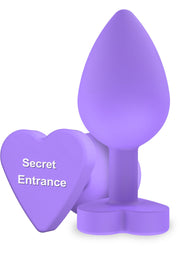 ToyJoy Booty Sweethearts — silikonowy korek z sercem — Fioletowy