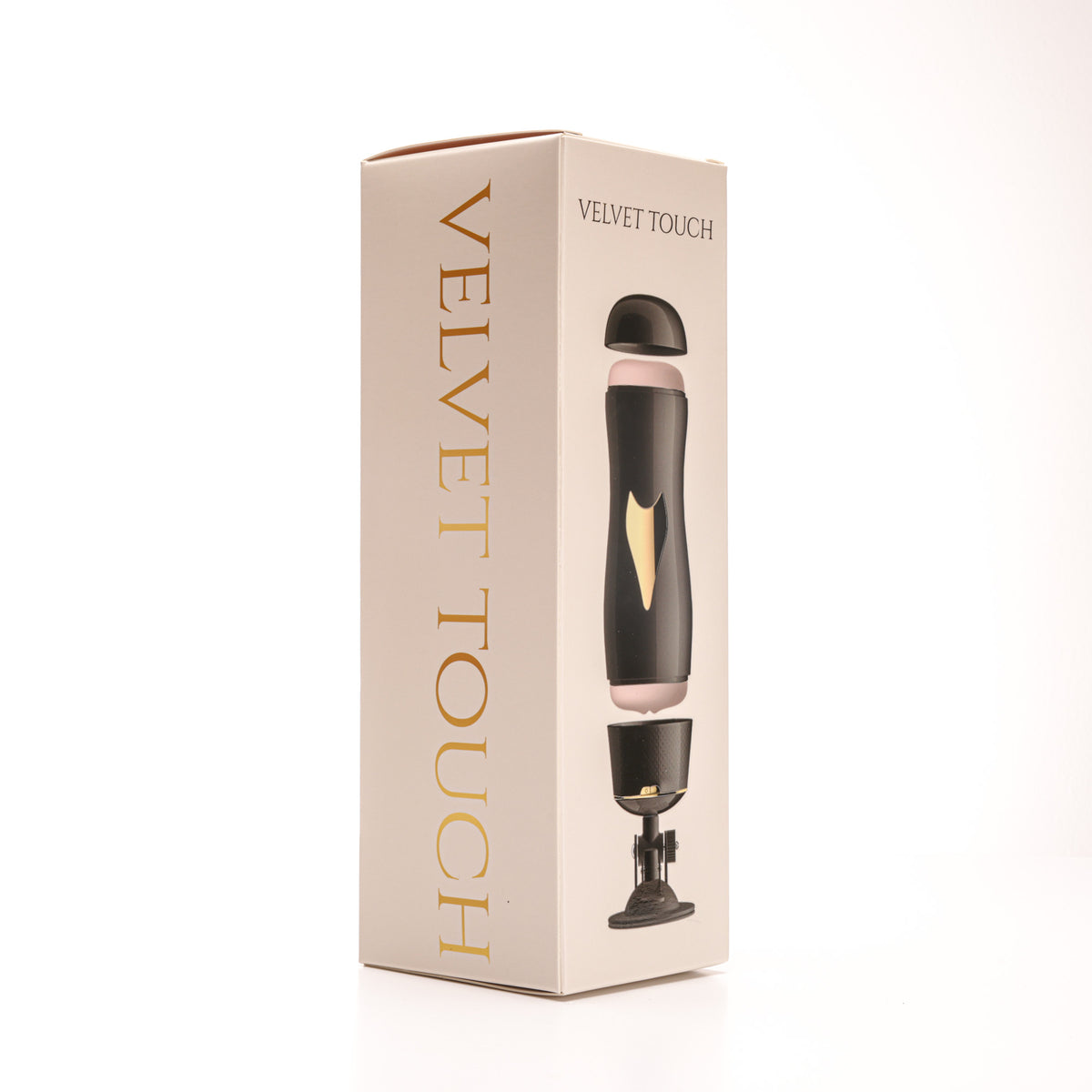 Velvet Touch masturbator z wibracją wagina cyberskóra ładowany usb czarny – zdjęcie 1