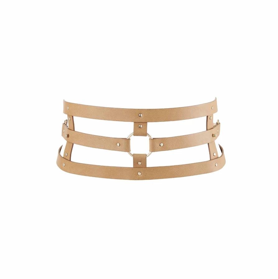 Pas na talię Maze Wide Belt Brown Bijoux Indiscrets — zdjęcie produktu od PLAYROOM