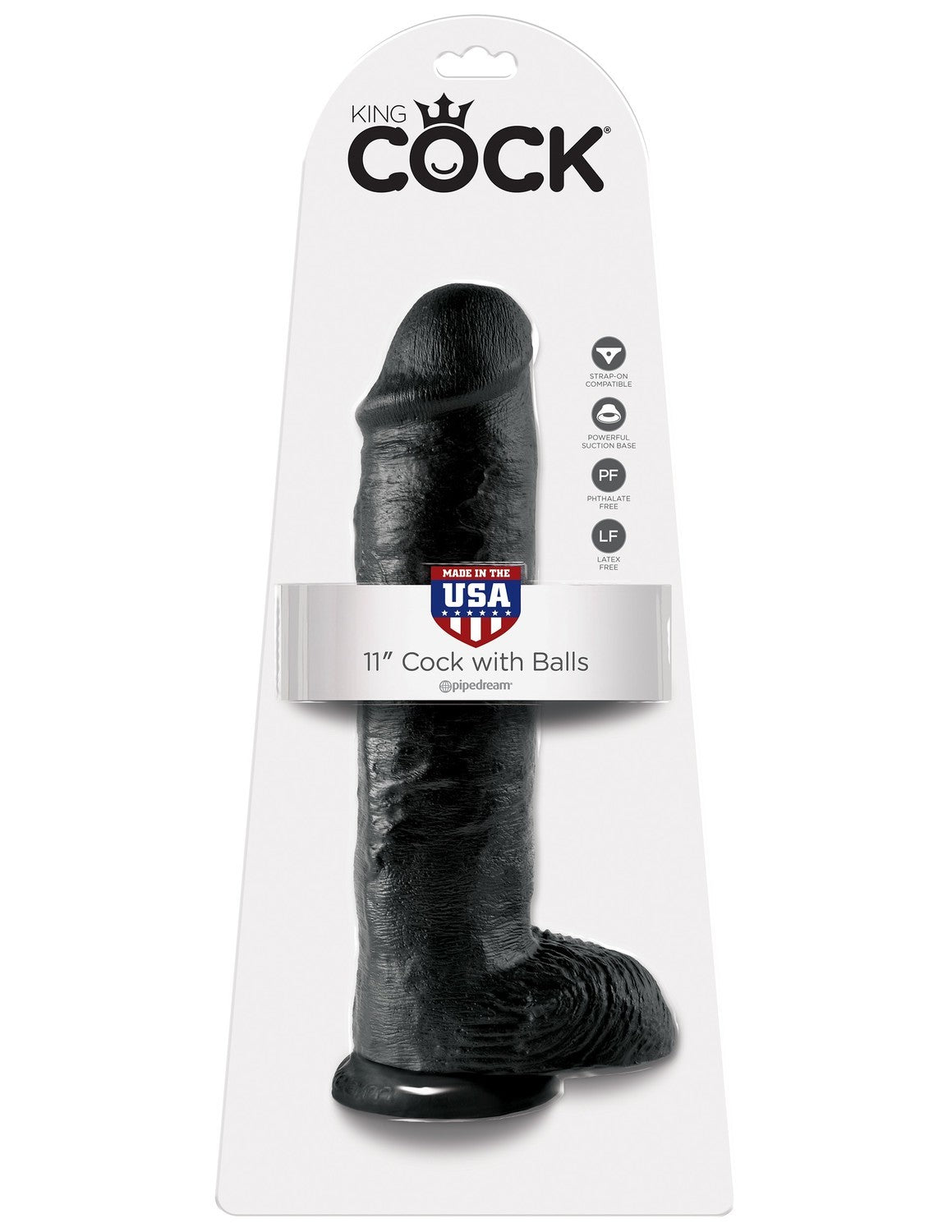 11' Cock With Balls Black Dildo Z Jądrami Czarne 28 Cm King Cock — zdjęcie produktu 1 od PLAYROOM