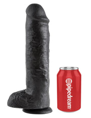 11' Cock With Balls Black Dildo Z Jądrami Czarne 28 Cm King Cock — zdjęcie produktu 3 od PLAYROOM