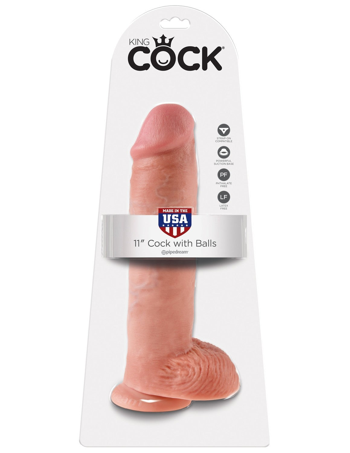 11' Cock With Balls Flesh Dildo Z Jądrami Cieliste 28 Cm King Cock — zdjęcie produktu 1 od PLAYROOM