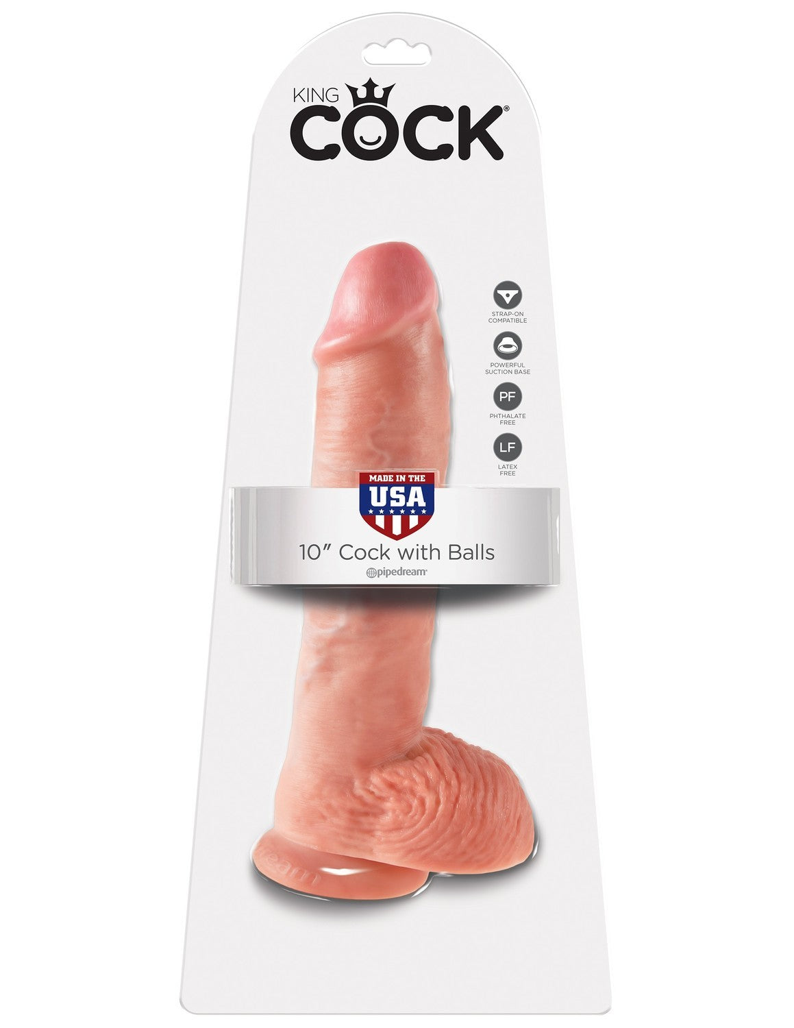 10' Cock With Balls Flesh Dildo Z Jądrami Cieliste 25 Cm King Cock — zdjęcie produktu od PLAYROOM