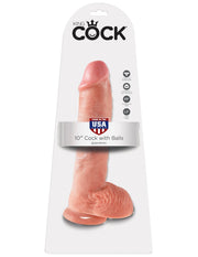10' Cock With Balls Flesh Dildo Z Jądrami Cieliste 25 Cm King Cock — zdjęcie produktu od PLAYROOM