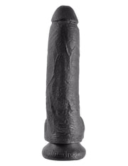 9' Cock With Balls Black Dildo Z Jądrami Czarne 23Cm King Cock — zdjęcie produktu 2 od PLAYROOM
