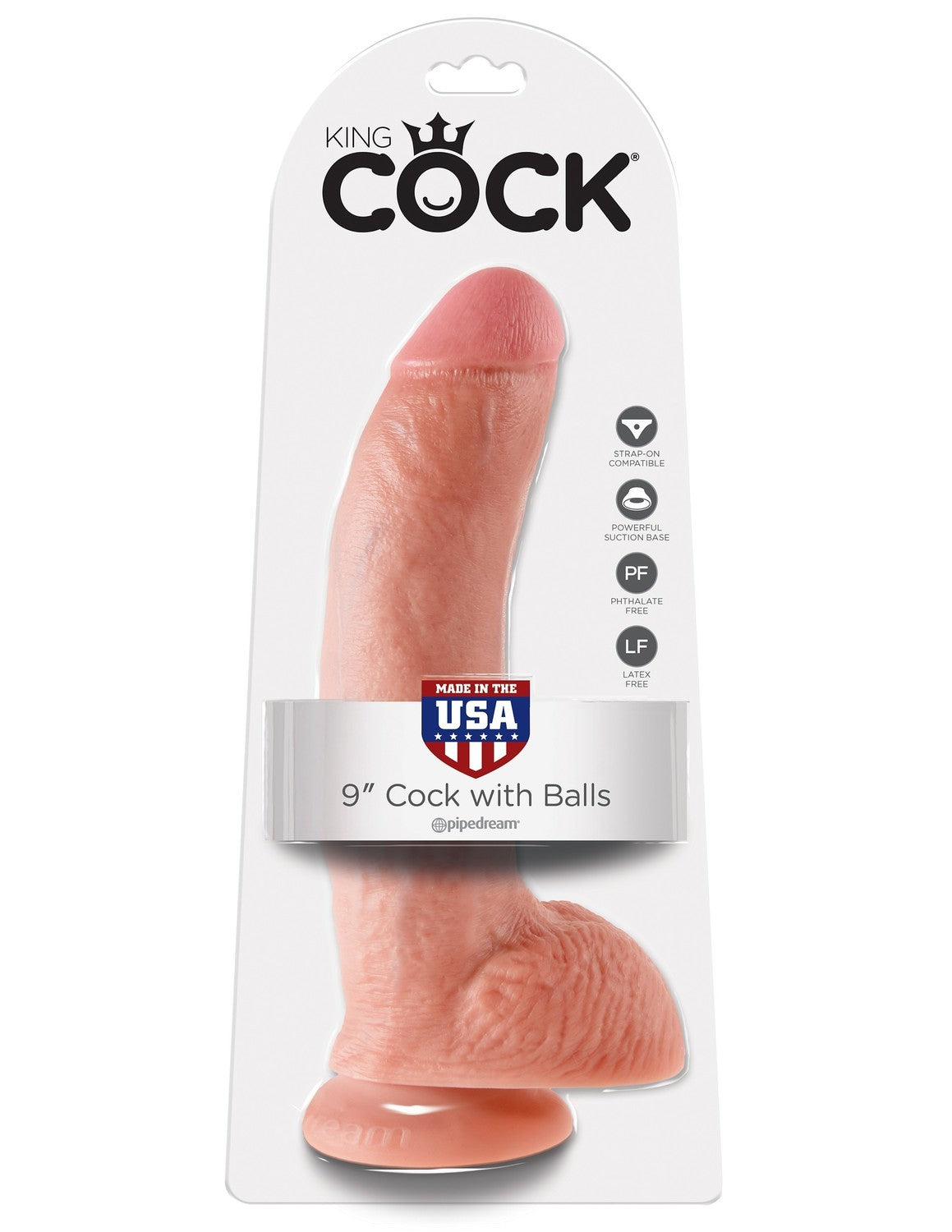 9' Cock With Balls Flesh Dildo Z Jądrami Cieliste 23Cm King Cock — zdjęcie produktu 1 od PLAYROOM