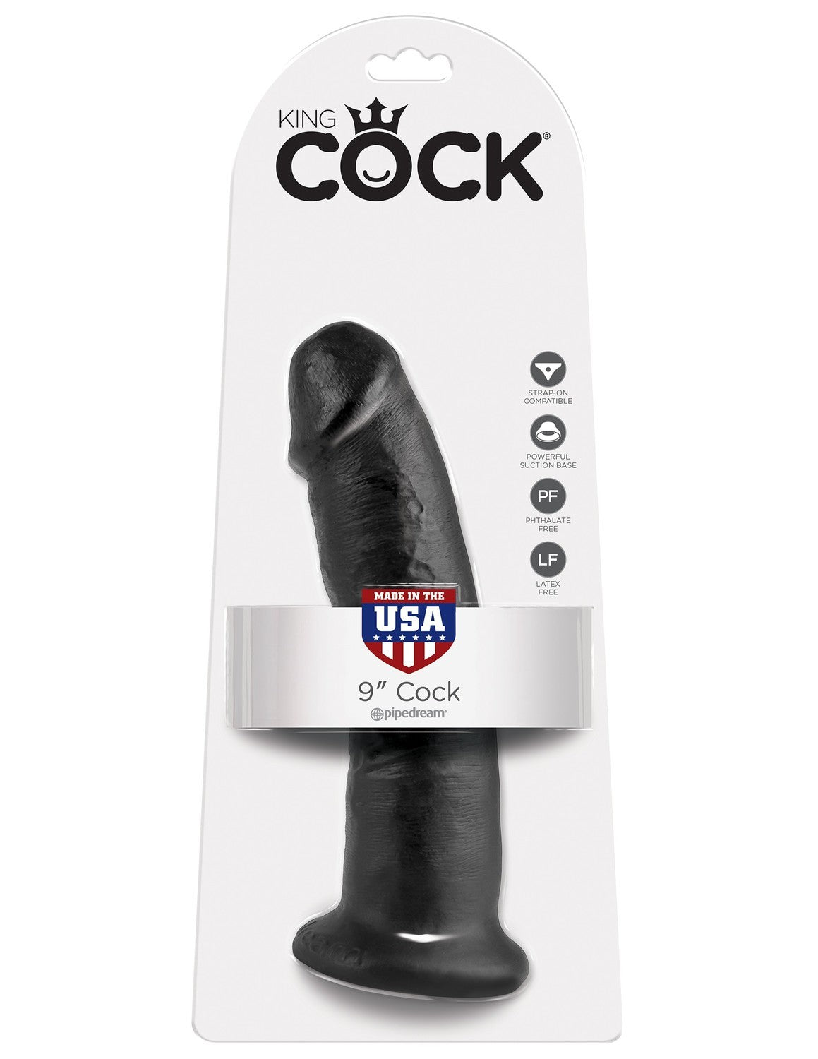 9' Cock Black Dildo Czarne 23Cm King Cock — zdjęcie produktu 1 od PLAYROOM