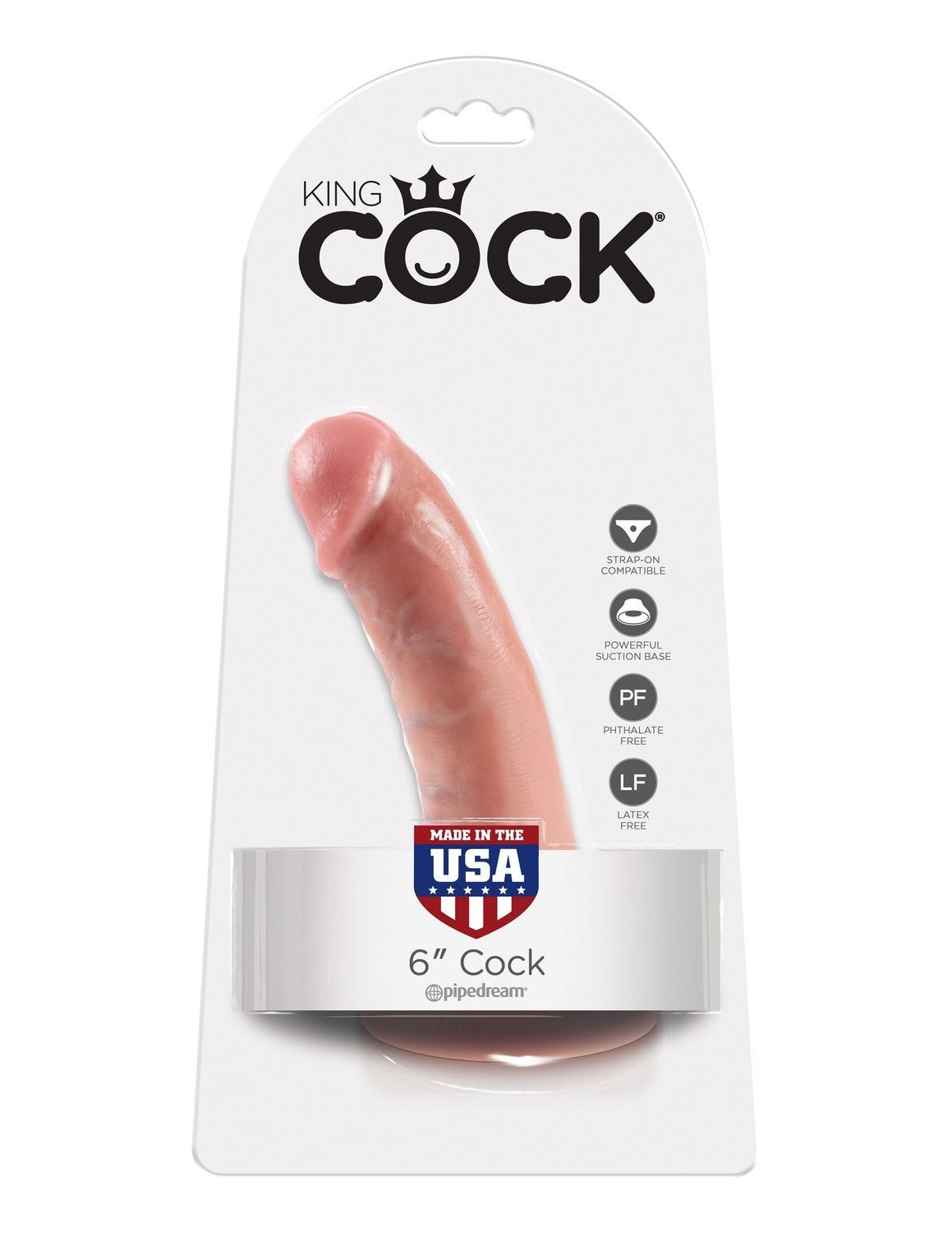 6' Cock Flesh Dildo Cieliste 15Cm King Cock — zdjęcie produktu 1 od PLAYROOM