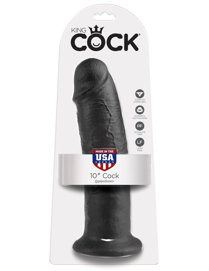 10' Cock Dildo Czarne 25Cm King Cock