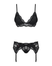 810-Seg Komplet Bielizny Czarny S/M Obsessive — zdjęcie produktu od PLAYROOM