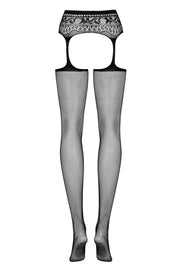 Pończochy Garter Stockings S307 Black S/M/L Obsessive — zdjęcie produktu od PLAYROOM