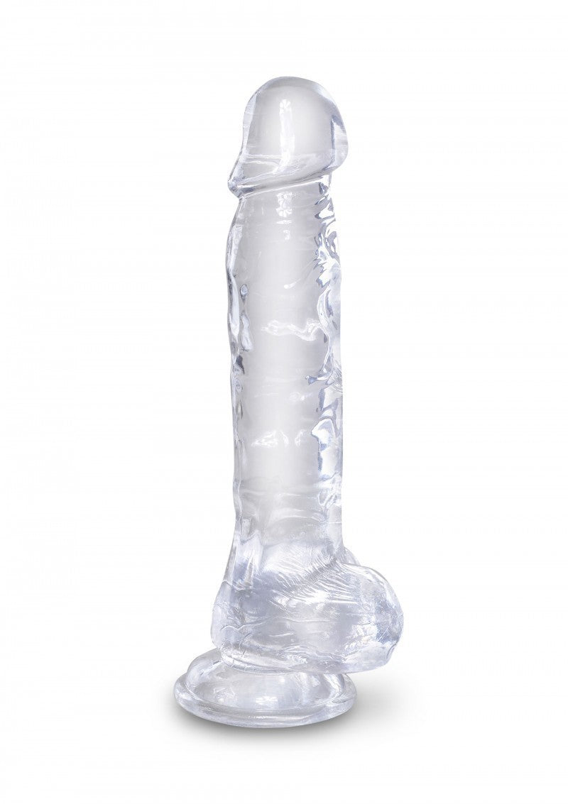 8 Inch Cock With Balls Transparant King Cock — zdjęcie produktu od PLAYROOM
