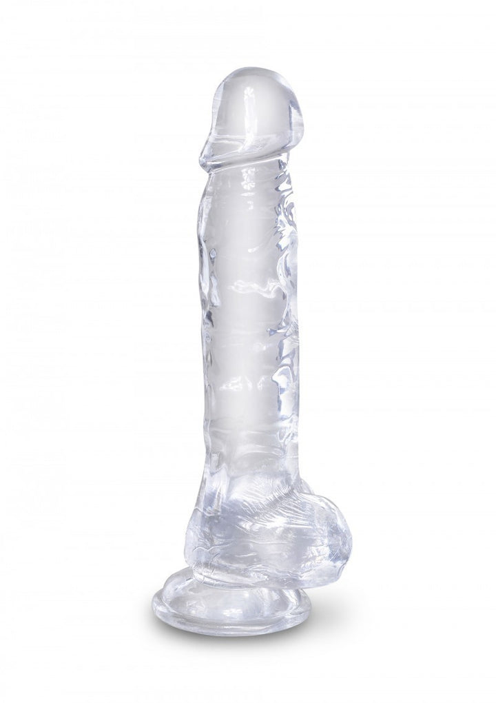 8 Inch Cock With Balls Transparant King Cock