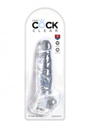 8 Inch Cock With Balls Transparant King Cock — zdjęcie produktu od PLAYROOM