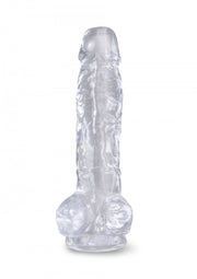 8 Inch Cock With Balls Transparant King Cock — zdjęcie produktu od PLAYROOM