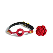 Silikonowy Knebel W Kształcie Róży Z Czarnymi Paskami Zalo & Upko Doll Series Rose Ball Gag UPKO — zdjęcie produktu PLAYROOM