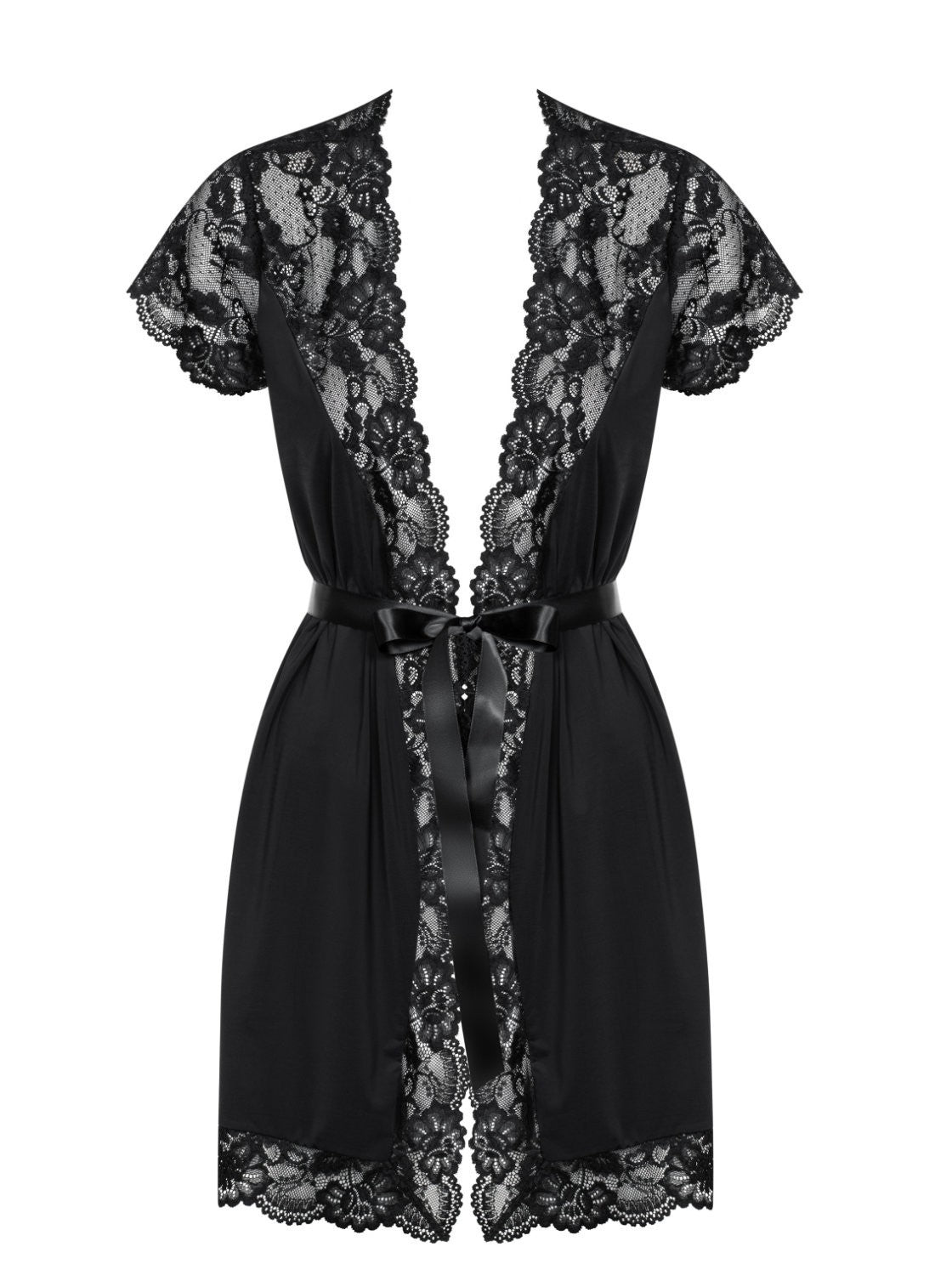 810-Pei-1 Szlafrok Czarny 2Xl/3Xl Obsessive — zdjęcie produktu od PLAYROOM