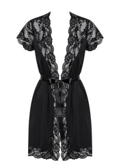810-Pei-1 Szlafrok Czarny 2Xl/3Xl Obsessive — zdjęcie produktu od PLAYROOM