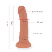 Oninder - Small Bogotá Vibrator Dildo 9 Speeds Natural 17.5 Cm -O- 4 Cm - Free App – fotografia 2