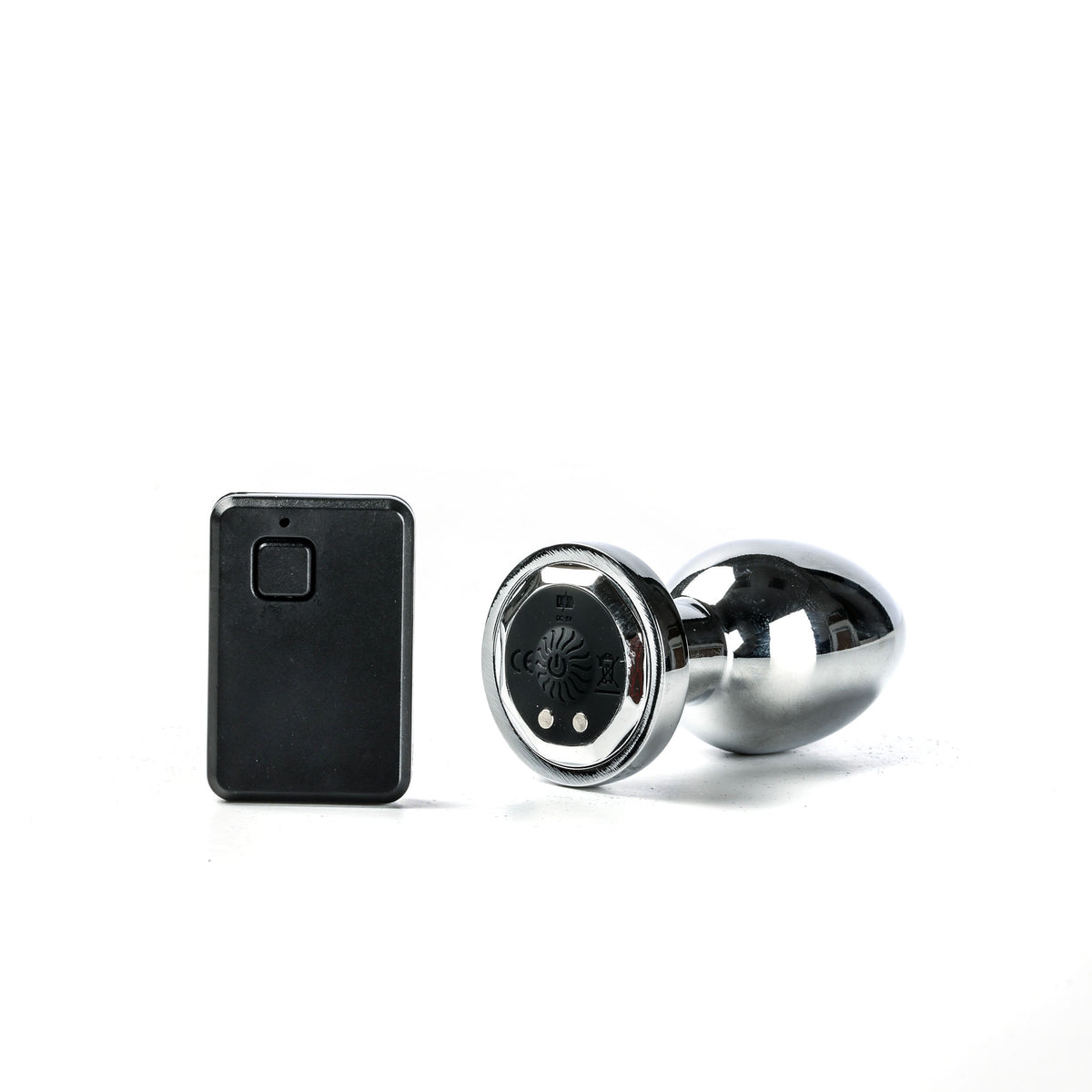 Simple Pleasure korek analny wibrujący sterowany zdalnie ładowany usb srebrny – zdjęcie 1