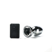 Simple Pleasure korek analny wibrujący sterowany zdalnie ładowany usb srebrny – zdjęcie 1