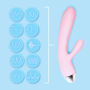Velvet Touch wibrator silikonowy typ króliczek ładowany usb różowy – zdjęcie 2