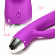 Velvet Touch wibrator silikonowy typ króliczek ładowany usb fioletowy – fotografia 3