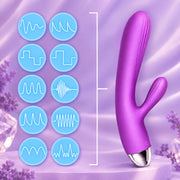 Velvet Touch wibrator silikonowy typ króliczek ładowany usb fioletowy – fotografia 2