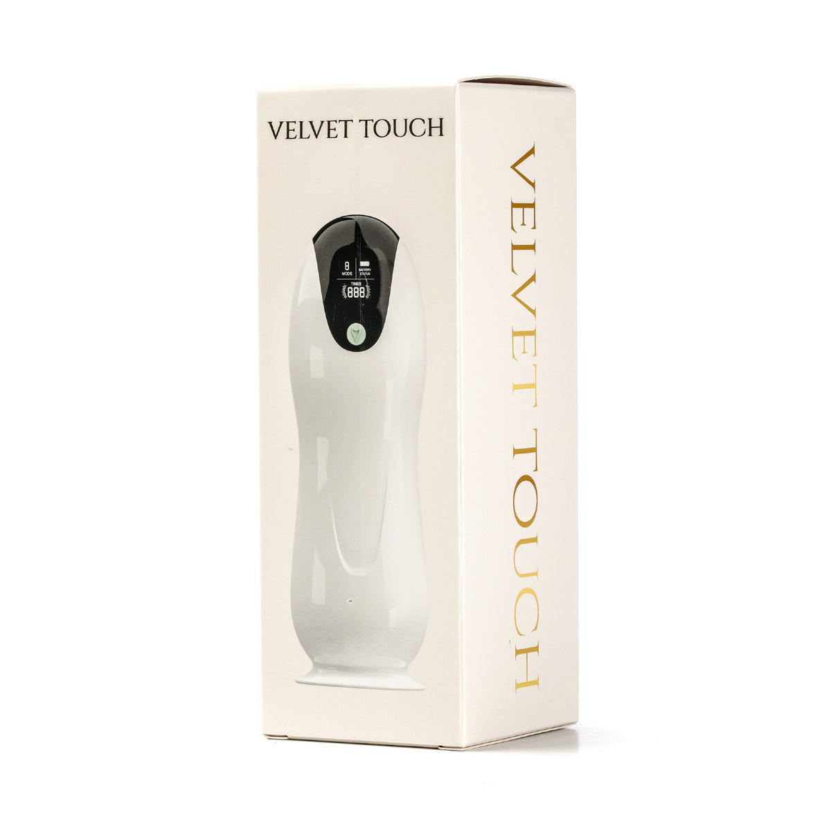 Velvet Touch masturbator z wibracją wagina cyberskóra ładowany usb biały – zdjęcie 1
