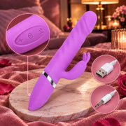 Velvet Touch wibrator silikonowy typ króliczek ładowany usb fioletowy – zdjęcie 2 ze źródła hurtowni