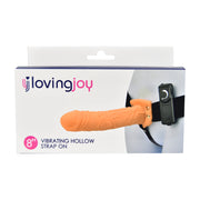 Loving Joy Hollow – wibrujący strap-on, waniliowy