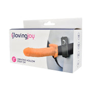 Loving Joy Hollow – wibrujący strap-on, waniliowy