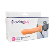 Loving Joy Hollow – wibrujący strap-on, waniliowy