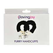 Loving Joy Furry – kajdanki z miękkim obszyciem, czarne