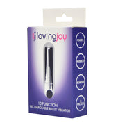 Loving Joy Bullet – wibrator USB z 10 ustawieniami, srebrny