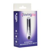 Loving Joy Bullet – wibrator USB z 10 ustawieniami, srebrny